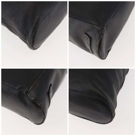 GUCCI Shoulder Bag Leather Black Silver Auth 143208 - Picture 14 of 16